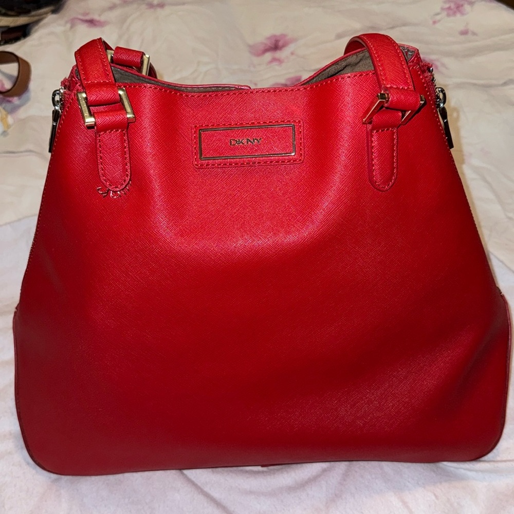 DKNY • Large Saffiano Leather Tote Bag